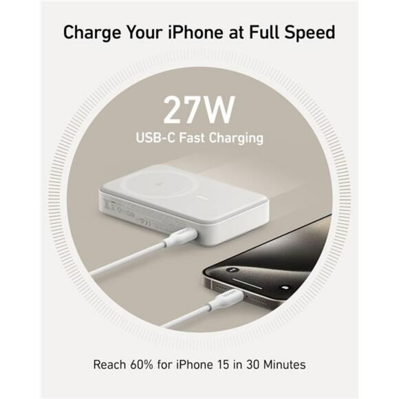 MagSafe portable charger 10000mAh power bank fast wireless charging iPhone 15 14 - Picture 5 of 7